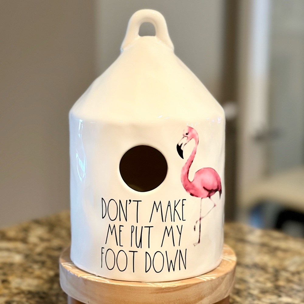 Full Size Flamingo Birdhouse Don’t Make Me Put My Foot Down New